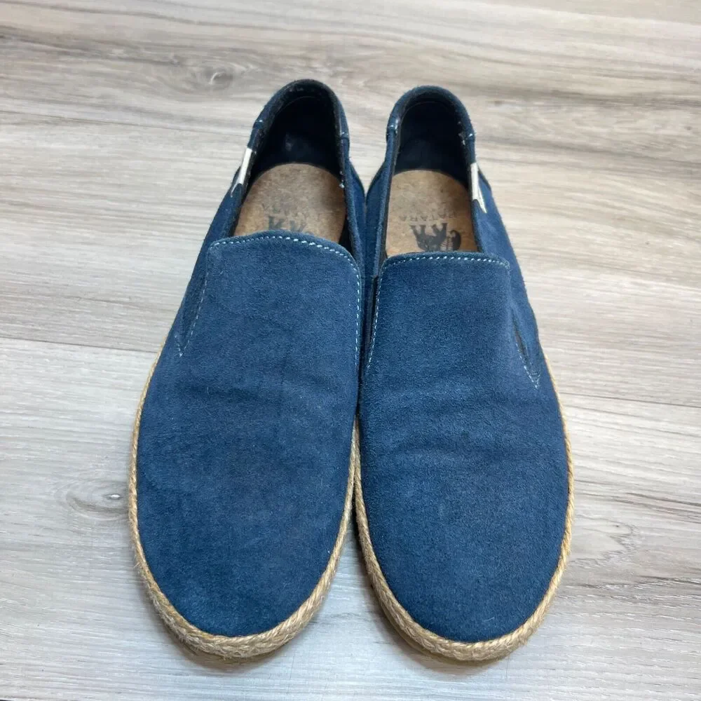 Patara Womens Slip On Blue Leather Suede Espadrilles Loafers Size 7 EU 38 - Picture 6 of 11